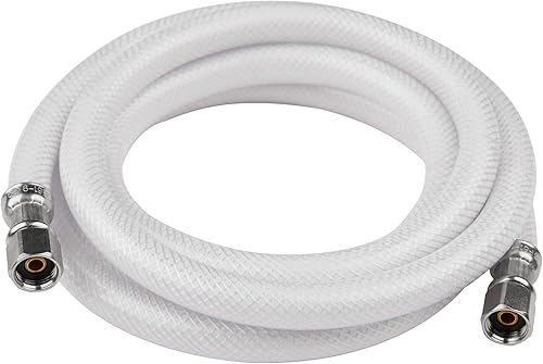 Miniatura 10 de EFIELD Línea de conector de agua para nevera, 6 pies de longitud, PVC reforzado con poliéster, 14 "Comp por conexión de compensación de 14", color