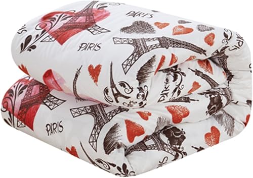 Miniatura 4 de Chic Home Le Marias 9 piezas edredón reversible Paris is Love inspirado diseño de cama en una bolsa de sábanas, almohadas decorativas