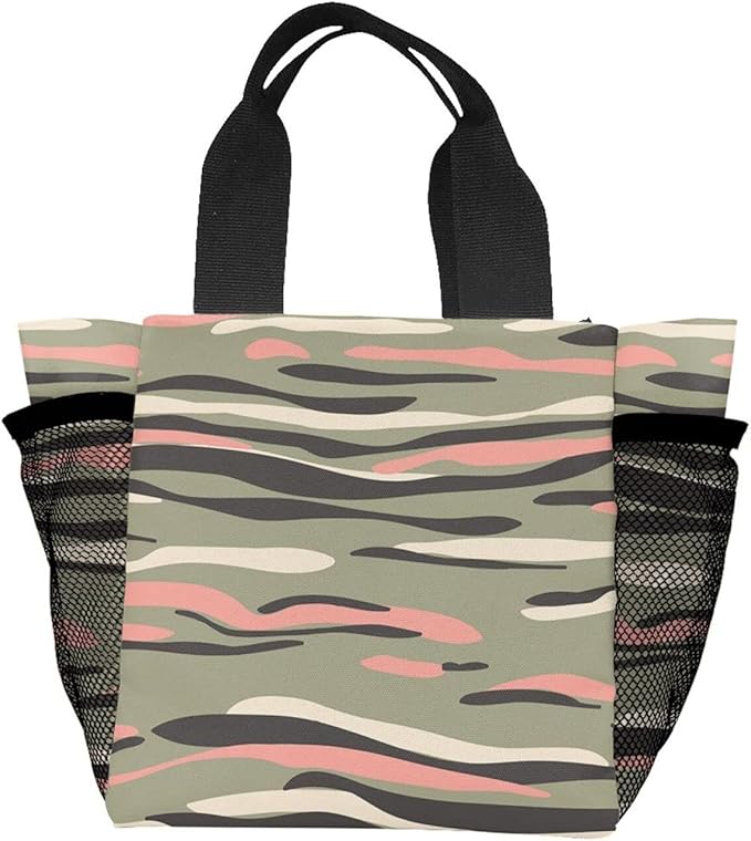 Amazon ハンドバッグ トートバッグ カモフラージュ 迷彩柄 ストライプ ランチバッグ お弁当バッグ 買い物バッグ エコバッグ マザーズバッグ ショルダーバッグ 出掛けバッグ 肩掛けバッグ 軽量 大容量 おしゃれ カジュアル 人気 通学 通勤 旅行 ピクニック レディース
