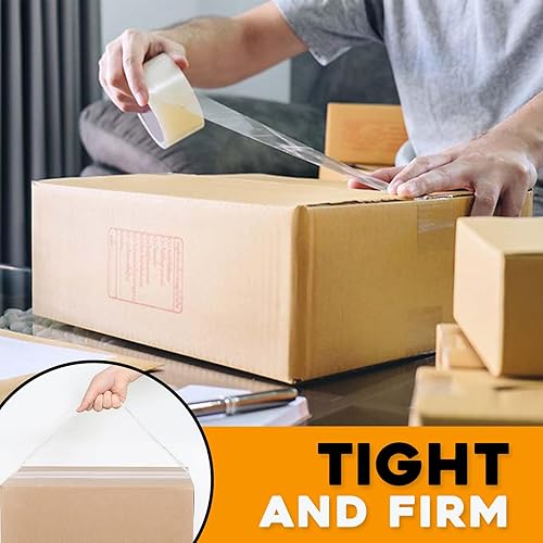 Miniatura 3 de Cinta de embalaje transparente resistente de 110 yardas por rollo (36 rollos) - 2 pulgadas de ancho 1.8 mil de grosor, cinta adhesiva resistente a