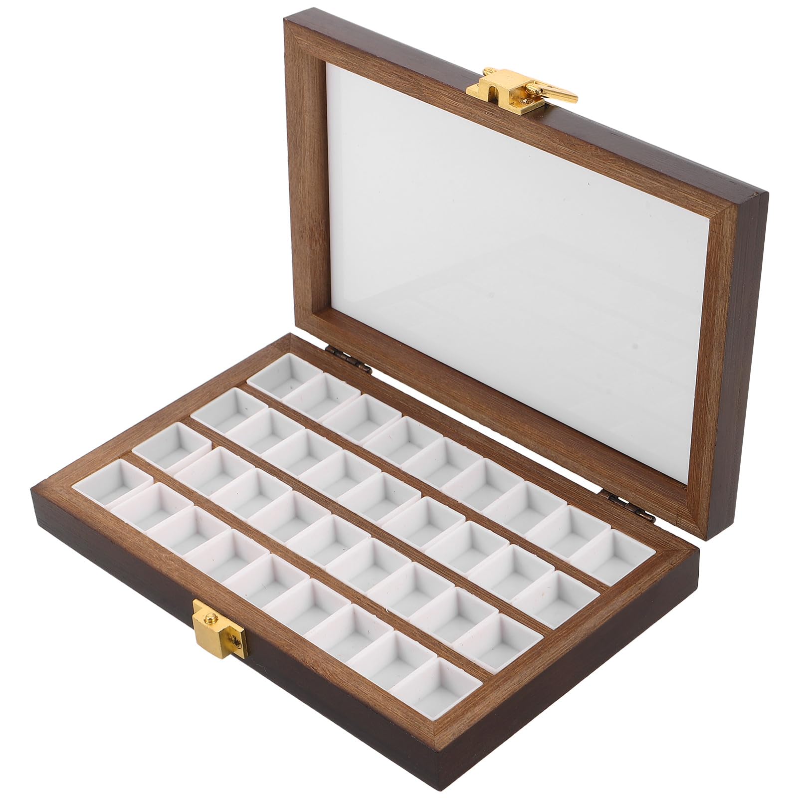 Palette de Peinture Portable pour Aquarelle, 36 Godets, Boîte Bois
