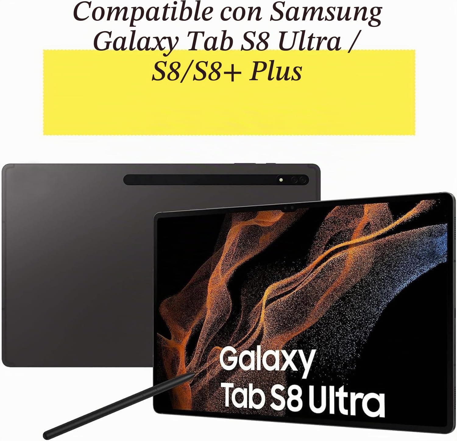 Galaxy Tab S8 Ultra Stylus Pen con Bluetooth para Samsung Galaxy Tab S8 Ultra S8 S8+ Plus S Pen (Negro)