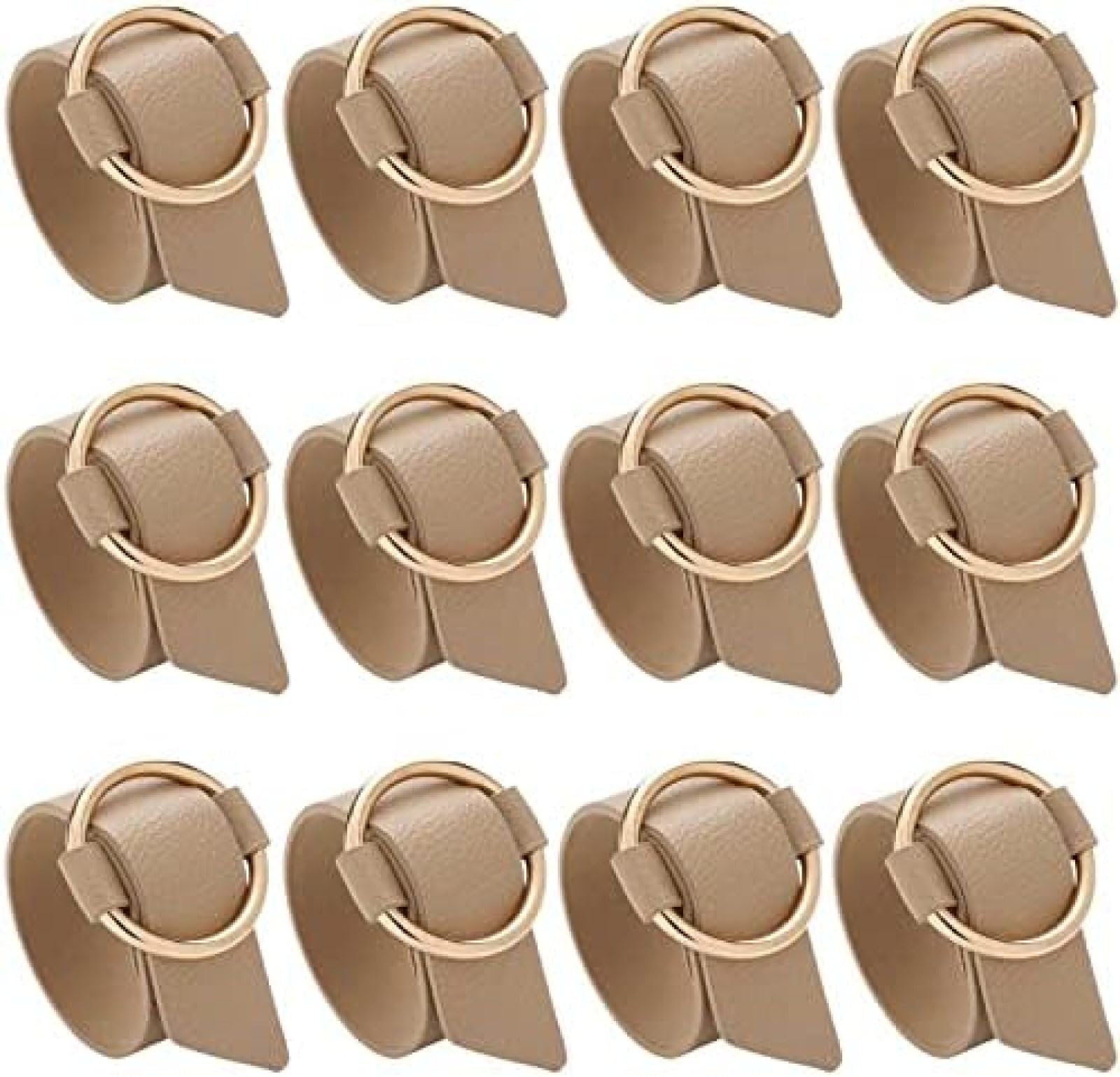 Die Portatovaglioli Rotondi in Pelle, Fibbia Regolabile per Tovaglioli in PU, Elegante Ornamento da Polso, Portatovaglioli alla Moda per Ricevimenti, Cene, Banchetti, Decorazioni per Tavoli da Buffet