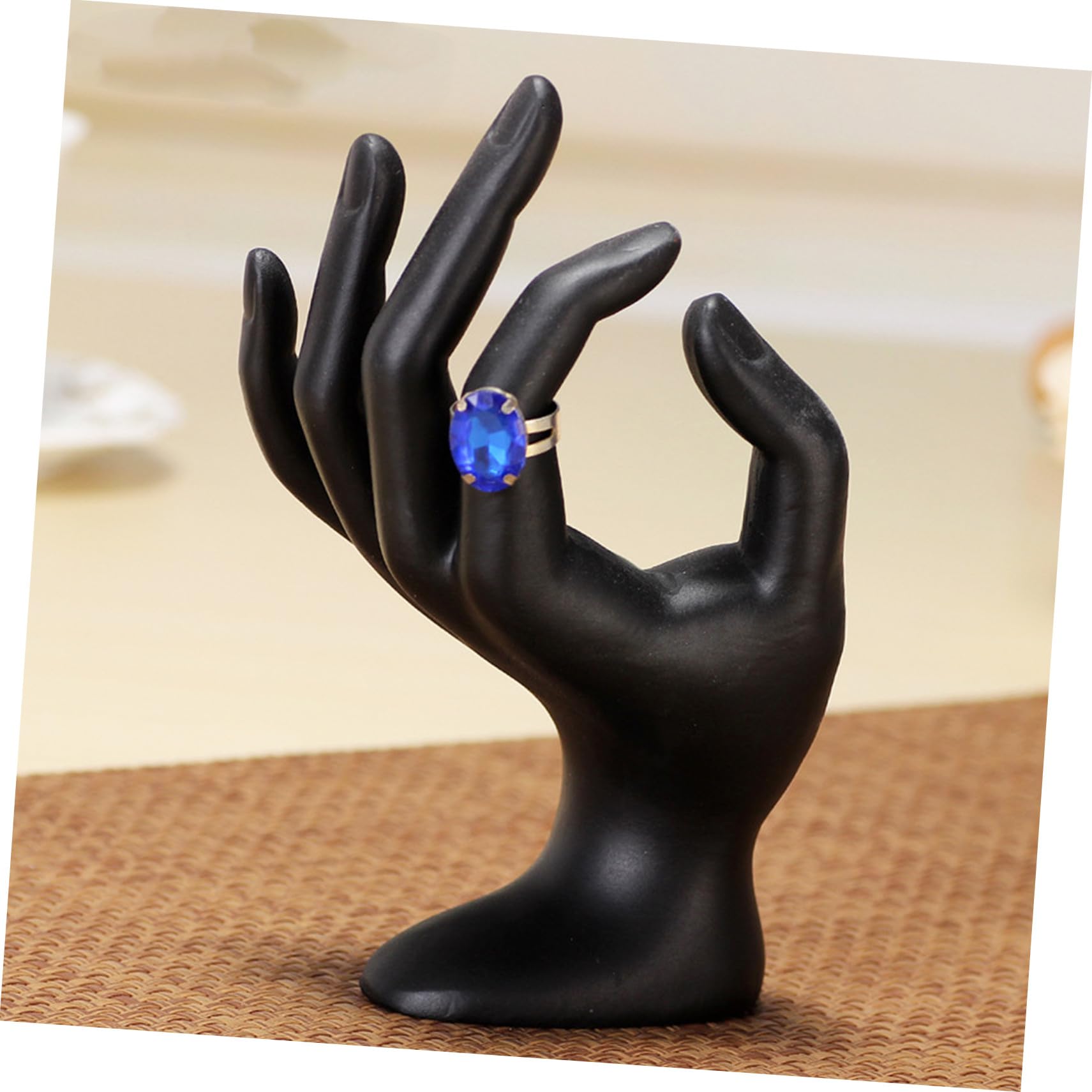KOMBIUDA 2 Pièces Présentoir Bijoux Résine Support Main pour Bagues Bracelets Organiseur Compact Élégant et Gain de Place
