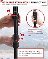 Vista 19 de IFOOTAGE 71 "fibra de carbono cámara monopod profesional telescópica video monopods base trípode compatibilidad cámaras réflex cámaras videocámaras