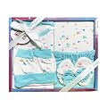 EIO Baby Gifts Set For New Born Unisex Clothing Gift Hamper 6Pcs (Lyca), Blue