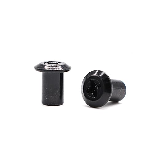 Miniatura 3 de binifiMux Paquete de 10 tornillos de conexión Phillips M6 de 0.984 in, color negro, para muebles, camas y armarios