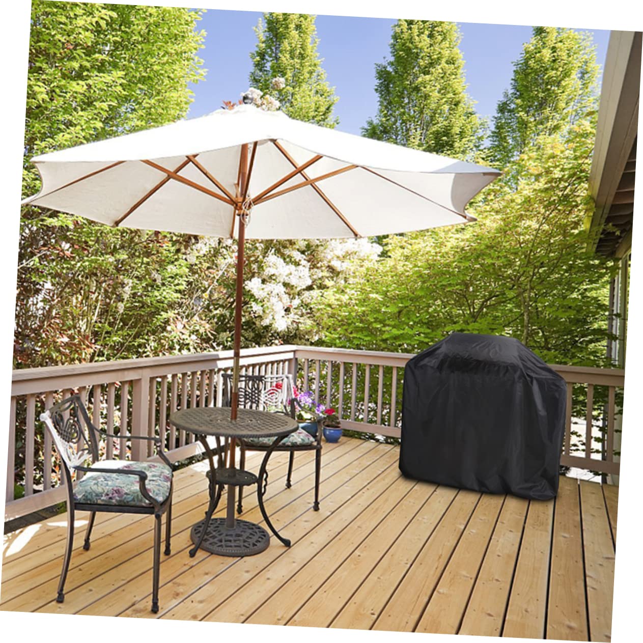 ibasenice Funda Protectora para Parrilla de Barbacoa Oxford Resistente Lluvia Polvo para Exteriores Incluye Bolsa de Almacenamiento