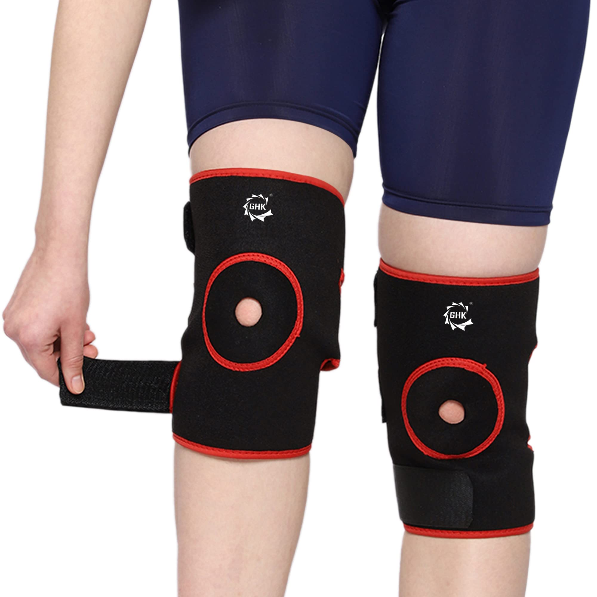 GHK S9 Knee Wrap Open Patella with Adjustable Strap for Complete Knee Support 1 Pair, Unisex, Universal Size (B0BVRJK8VM) Amazon Price History, Amazon Price Tracker