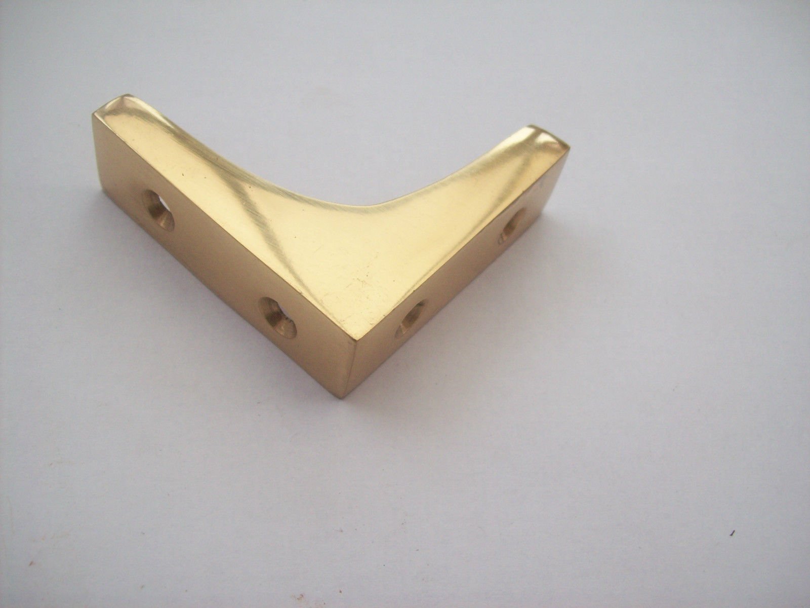 IRONMONGERY WORLD® CASE Chest Box Trunk Casket Corners Angle Plates Brace for Decor Repair 4 Options to Choose from (Brass Military Chest Corner)