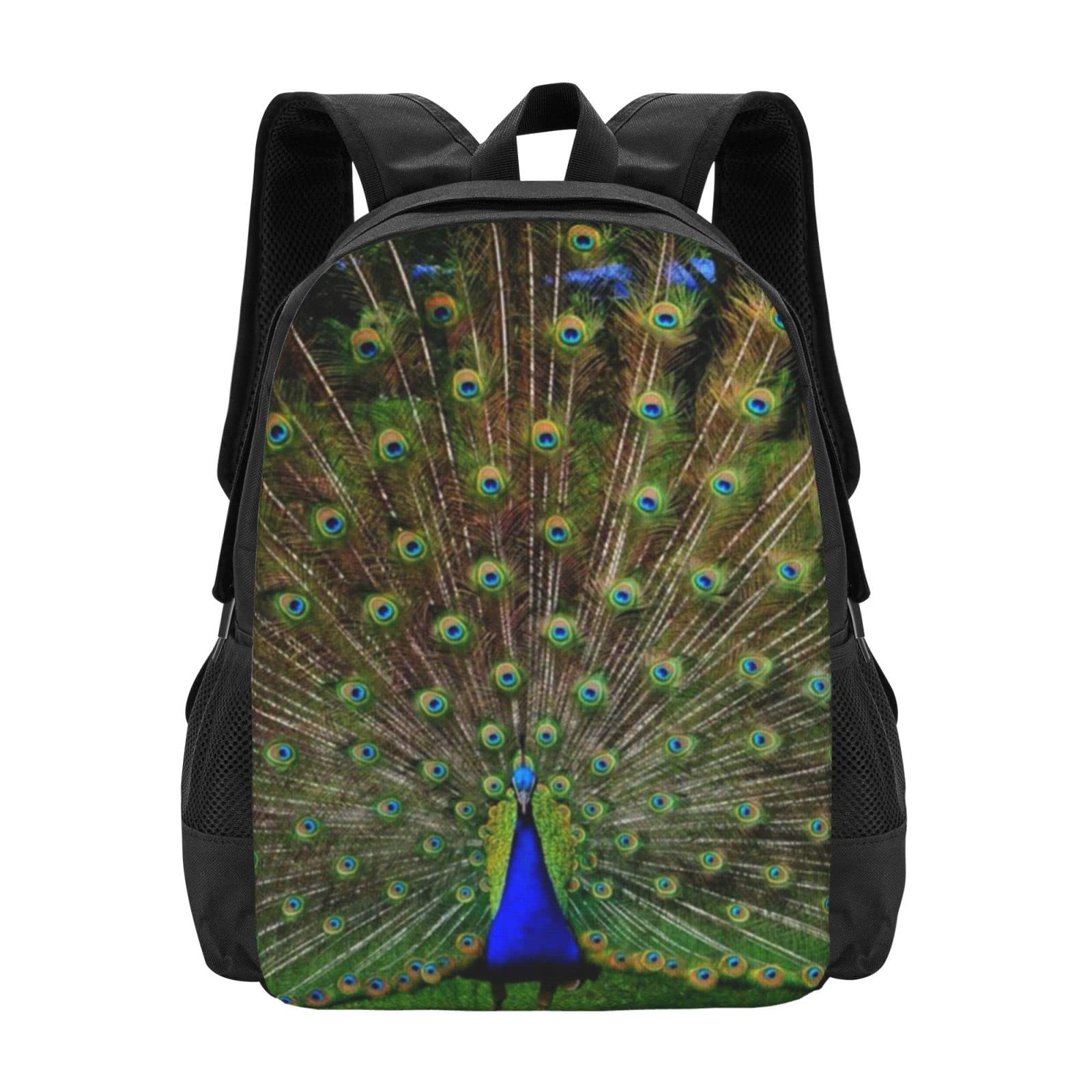FFEXS Peacocks Print Travel Lightweight Casual Laptop Backpack Daily Use backpack Business Work Bag for Men and Women