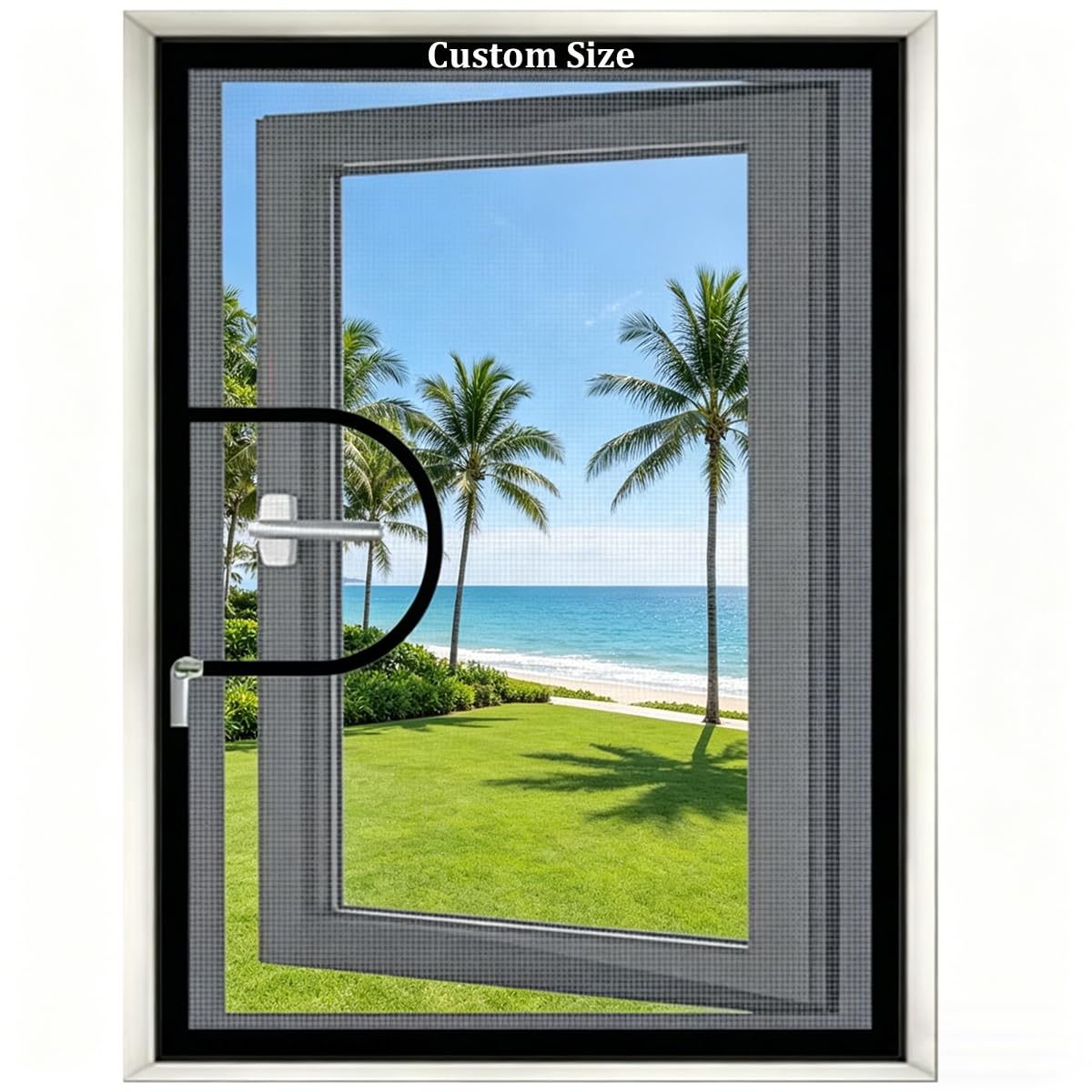 Fly Screens for Windows Doors Replacement, Self-Adhesives Mosquito Net Insect Mesh Curtain for Patio Skylights Balcony, Cat Window Guard Screen, Custom