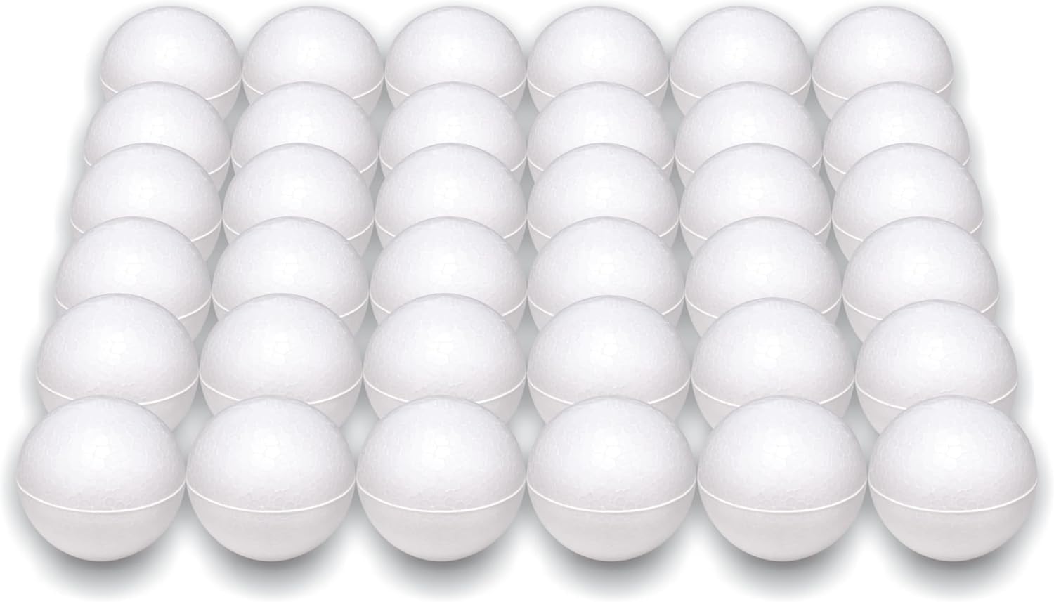 Bulk - Made in USA - 3" Inch High-Density Extra Strong Foam Balls – 36 Pack, Smooth Polystyrene Spheres for Crafts, DIY Projects, Decorations & Floral Use