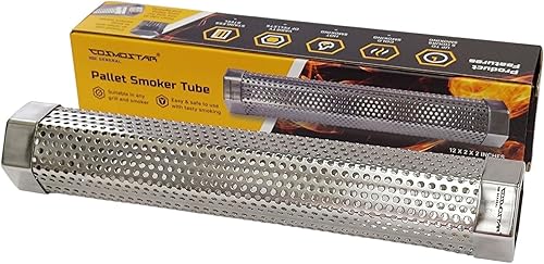 Cosmostar - Tubo de humo hexagonal de pellets – Generador de humo de acero inoxidable de 12 pulgadas para parrilla, barbacoa y ahumador de pescado,