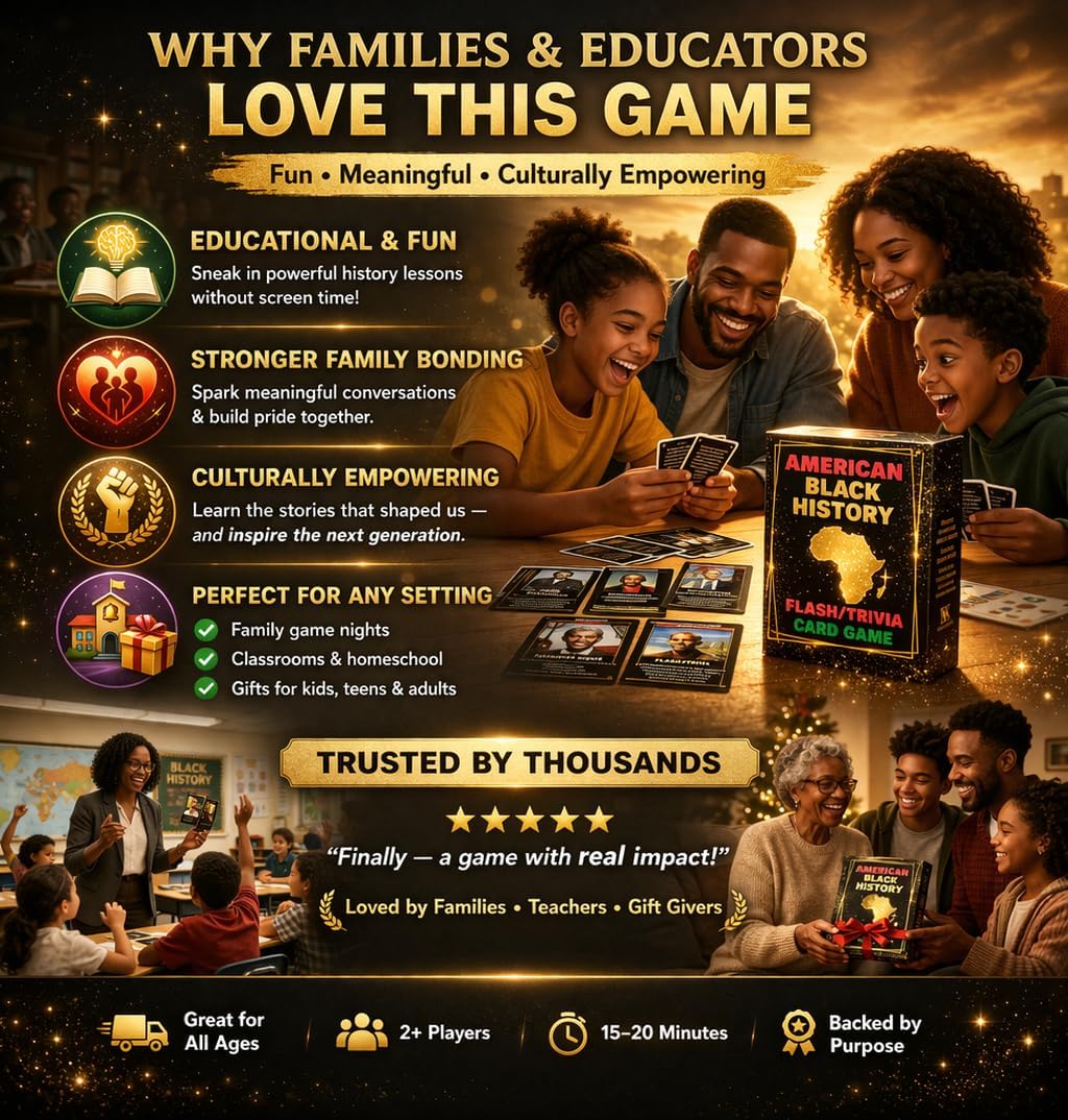 American History Flash/Trivia Cards - Black Leaders, Vol. 1 - Educational Flashcards for Learning