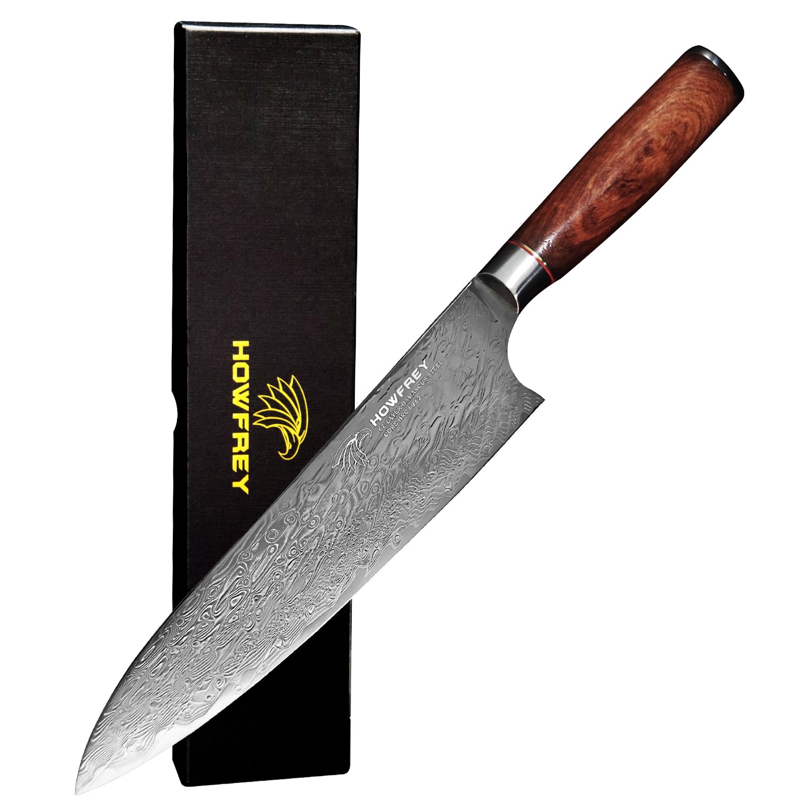 Amazon.com: howfrey Damascus Chef Knife, 8 Inch 67-Layer Japanese