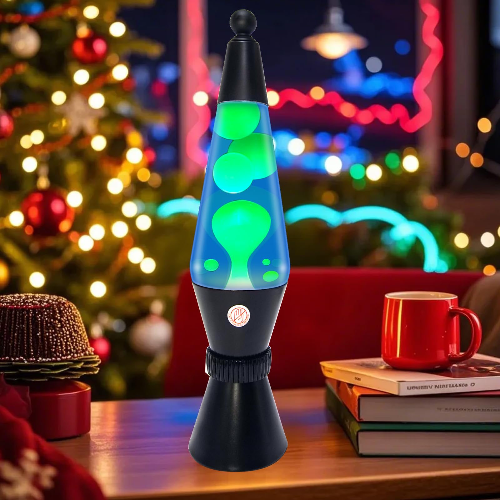 HURODEN Liquid Lamps, 15-Inch Mood Lamp Large Bedroom Night Lights Cool Motion Light Home Office Decoration?U.S. Plugs?