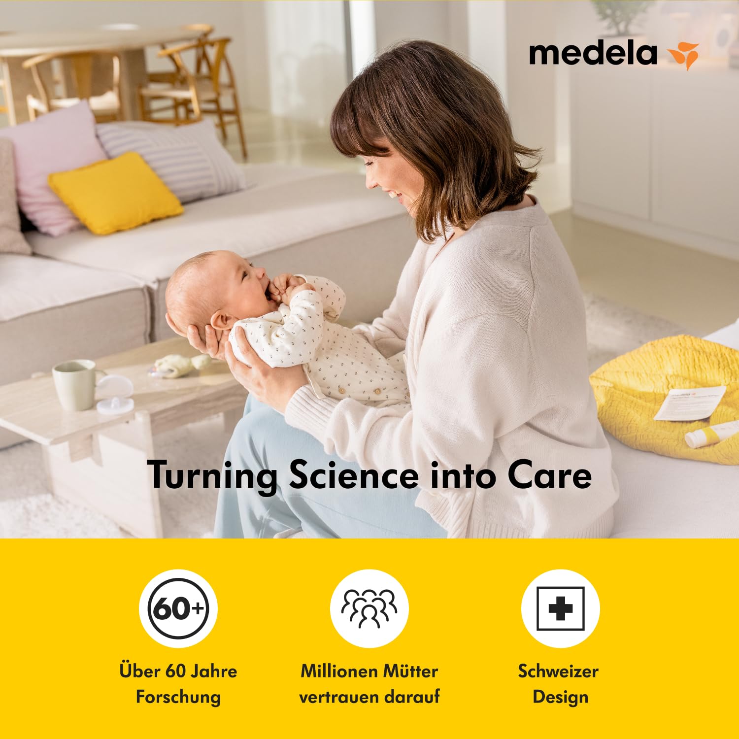 Medela Harmony Handmilchpumpe – Kompaktes Schweizer Design – Manuelle Milchpumpe mit PersonaFit Flex Brusthauben und 2-Phase-Expression-Technologie