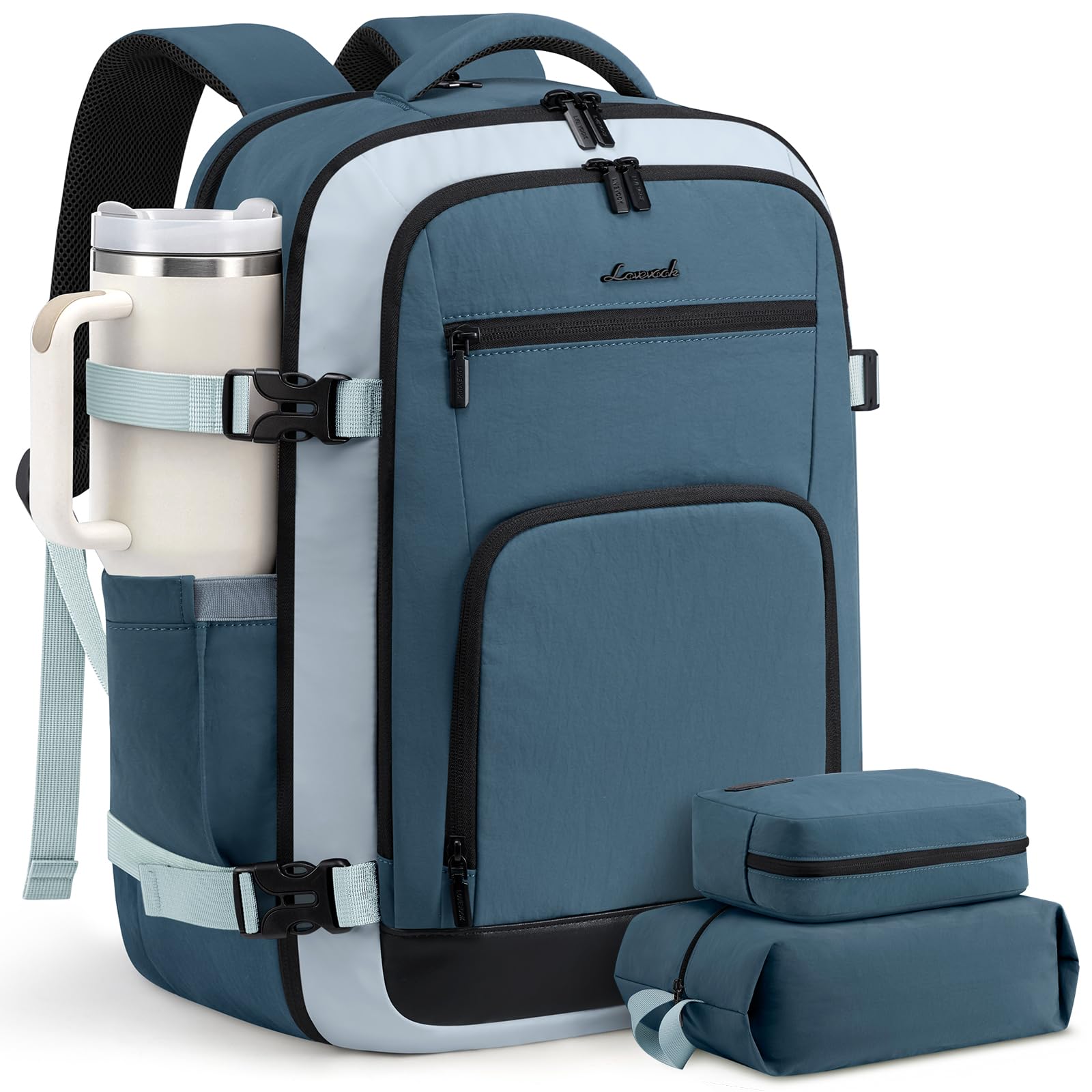 LOVEVOOK 40L Carry On Travel Backpack for Women Men Flight Approved