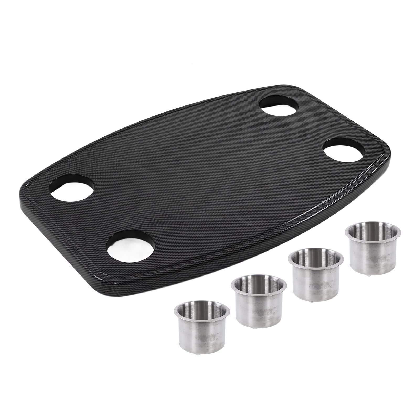 Tavoli Marini Per Barche Tavolo Per Barca Piano In Legno Acciaio Inossidabile Rv Tavolo Rimovibile Stile Fibra Di Carbonio 600X380X30Mm Con 4 Portabicchieri Per Yacht