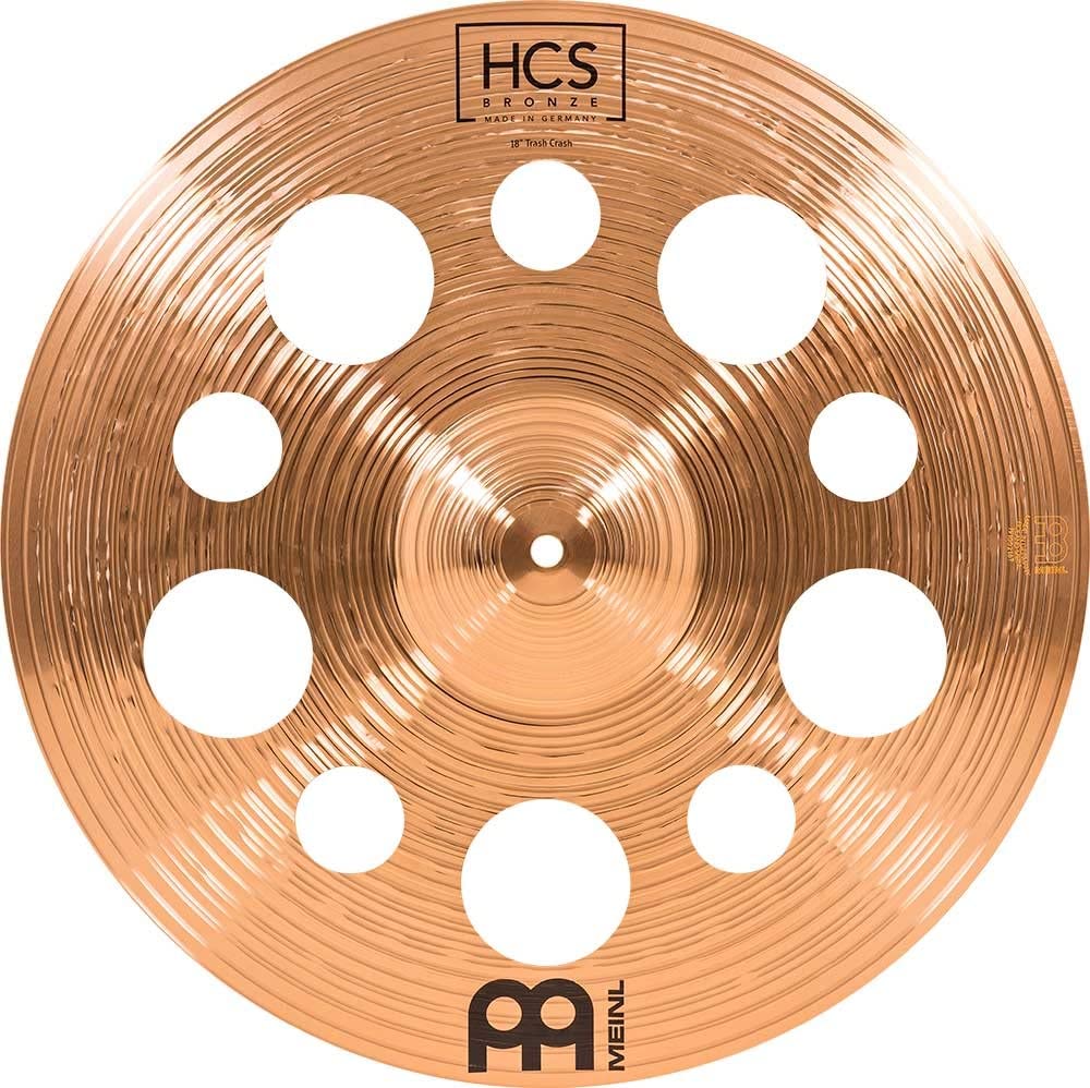 Meinl Cymbals HCS Bronze Piatto Trash Crash 18 pollici (45,72cm) per Batteria – Bronzo B8, Finitura Tradizionale, Prodotto in Germania (HCSB18TRC)