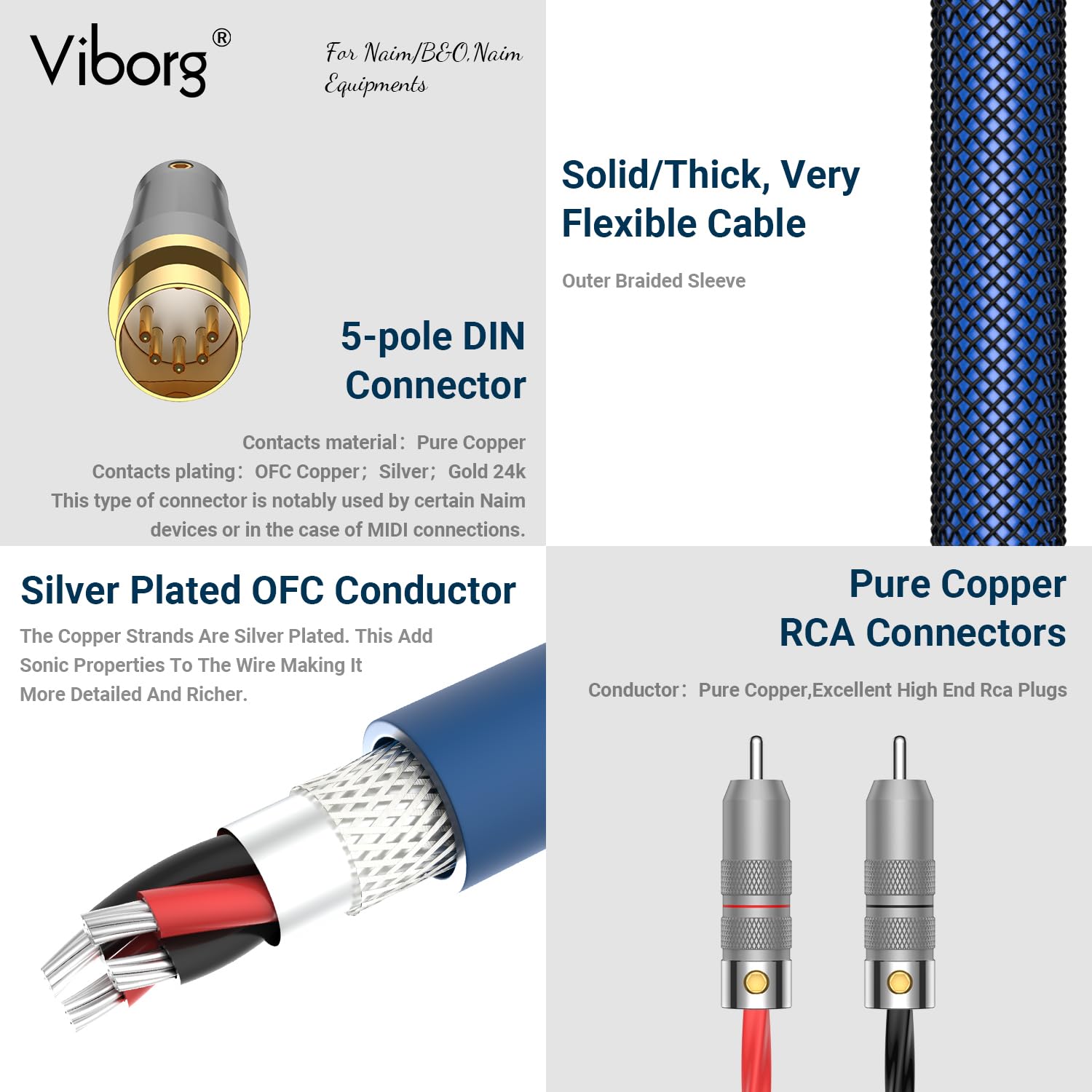 Cavo Interconnessione 4 Pin DIN A 4 Pin Twist Lock Per Preamplificatore Naim – Audiocrast 1m