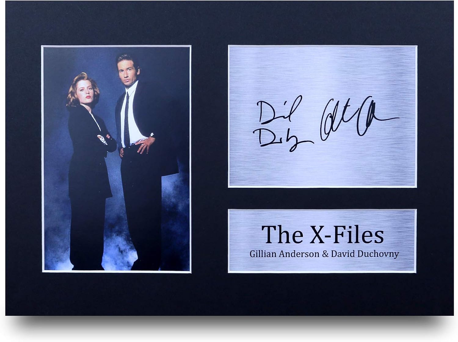 HWC Trading The X-Files Gift Signed A4 Printed Autograph Gillian Anderson David Duchovny Gifts Photo Display
