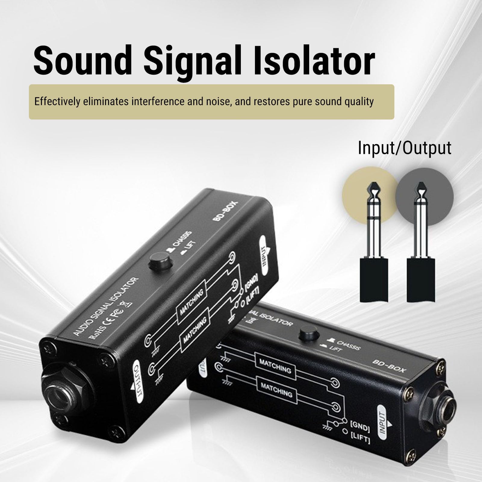 Pasywny Izolator Dźwięku Eliminator Eliminator, Izolator Aluminium Aluminium Aluminium XLR dla Domowego Systemu Stereo, Głośnik, Samochodowe, Zestaw Samochodowy