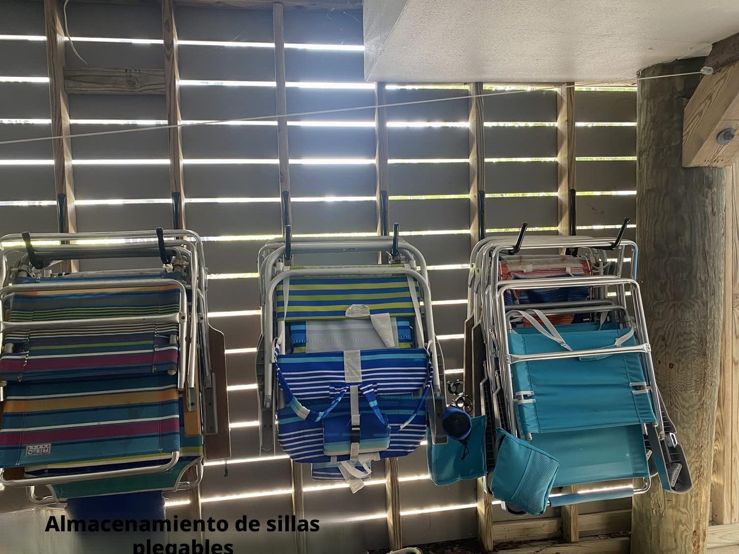 Ganchos de garaje, ganchos de garaje resistentes de 10 pulgadas, ganchos de almacenamiento de montaje en pared para herramientas de jardín, escaleras, bicicletas, artículos voluminos