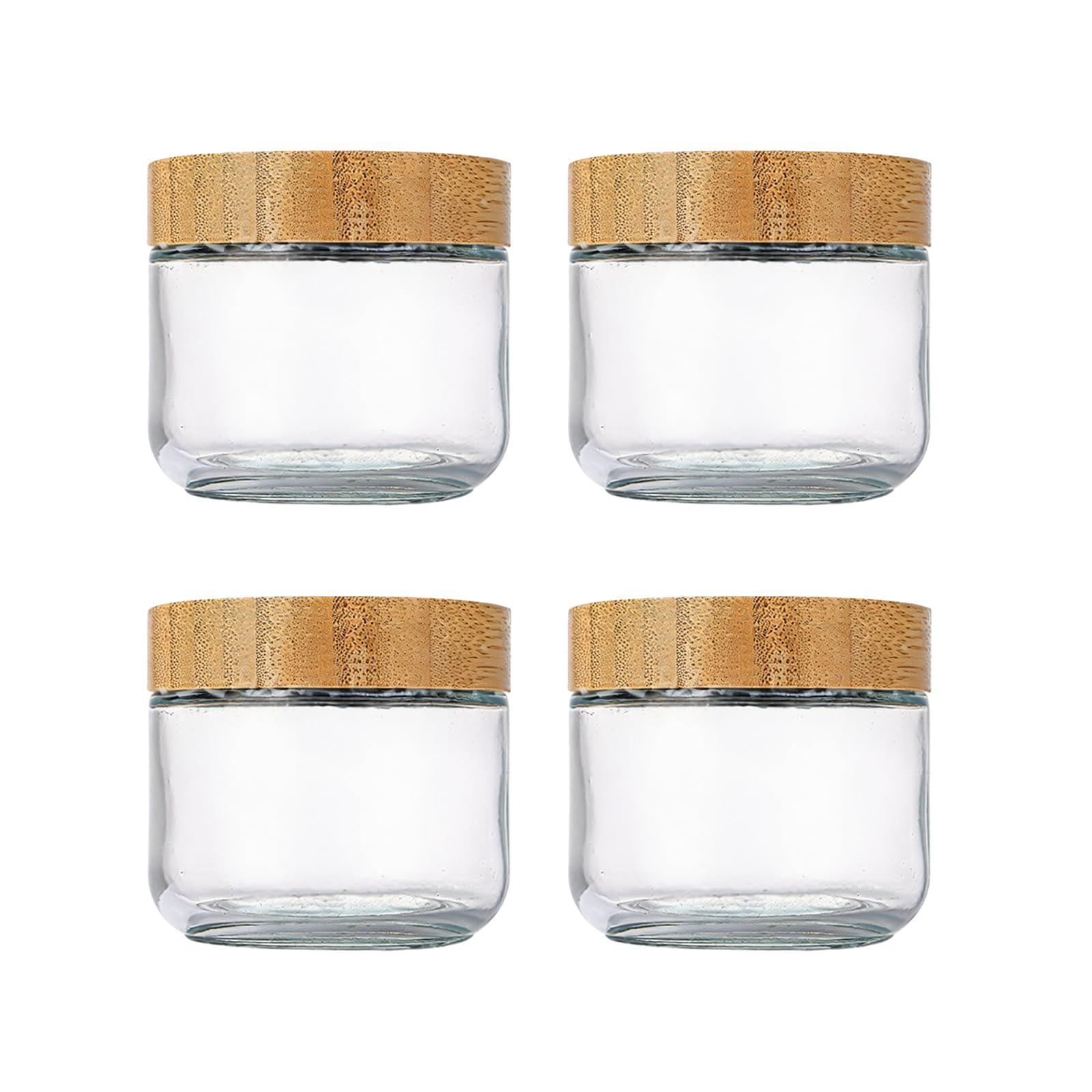 TQUXNGA Glass Jars with Silicone Sealed Lids Ideal for Breakfast Lunch and Kitchen Organization Leakproof Treat Container