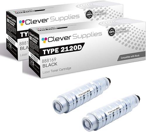 CS - Cartucho de tóner compatible con Ricoh Type 2120D 888169, negro, Aficio 1022, 1027, 1032, 2022, 2027, 2032, 3025, 3030, MP-2510, 2550, 3010,