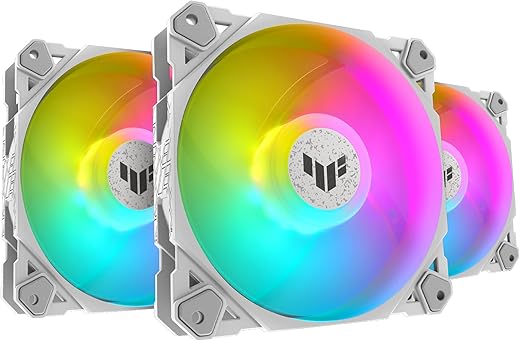 ASUS TUF Gaming TF120 120mm ARGB fan Single Pack – Advanced fluid dynamic bearing (FDB), Double-layer LED array, Aura Sync, High airflow, PWM fan…