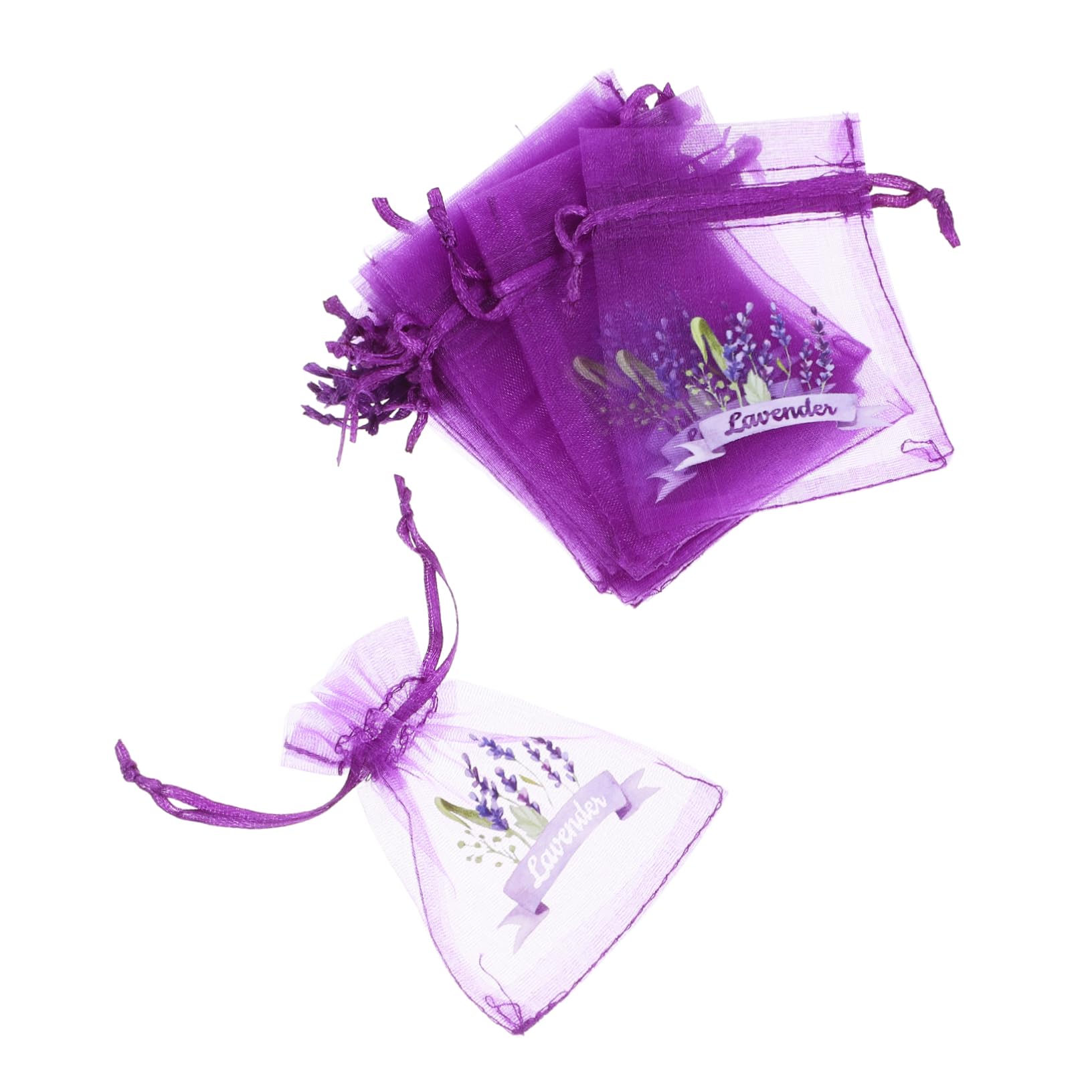 Happyyami 20pcs Lavender Sachet Bags Small Mesh Drawstring Pouches for Storage Empty Sachet Bags for Fragrance Multi-Use for Home and Travel