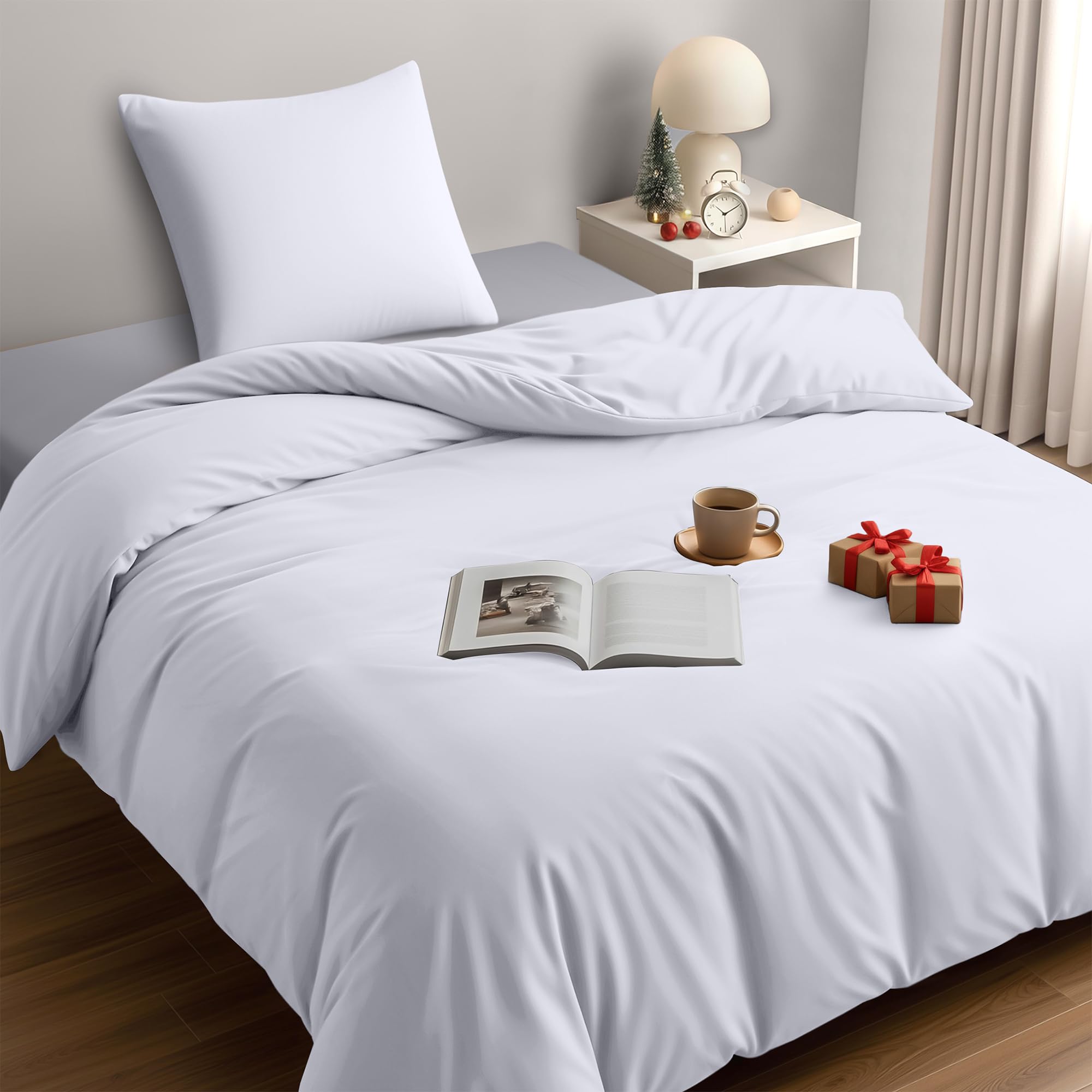 Utopia Bedding Funda Nordica Cama 180 - Microfibra Juego de Funda Nordica 240x260 cm y 2 Fundas de Almohada 65x65 cm (Blanco) — view 67