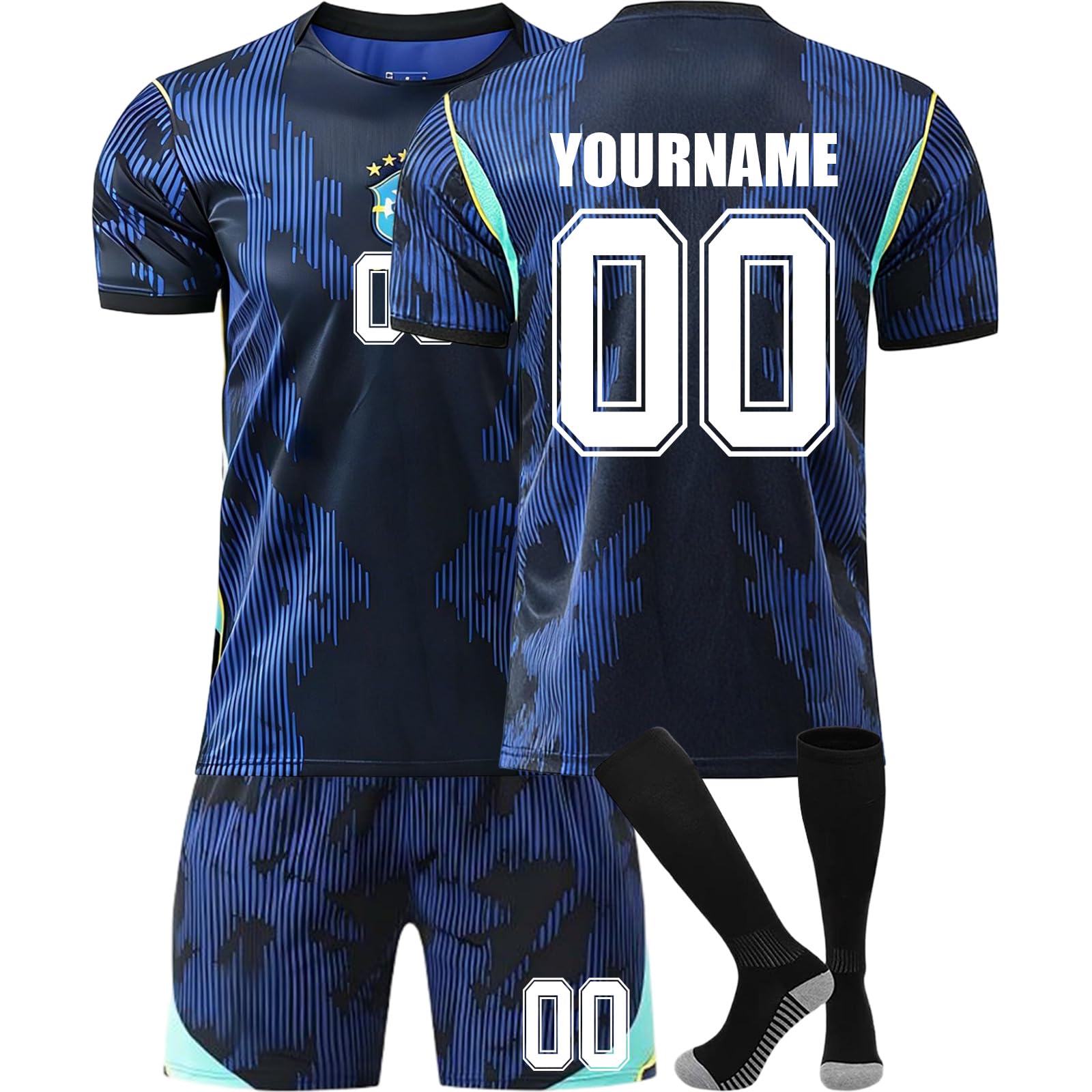 Generisch Deutschland Trikot 2026 für Herren - Personalisiertes 3-teiliges Fußball Set Atmungsaktiv mit Shorts & Socken, für Public Viewing & Amateur Fußball#1