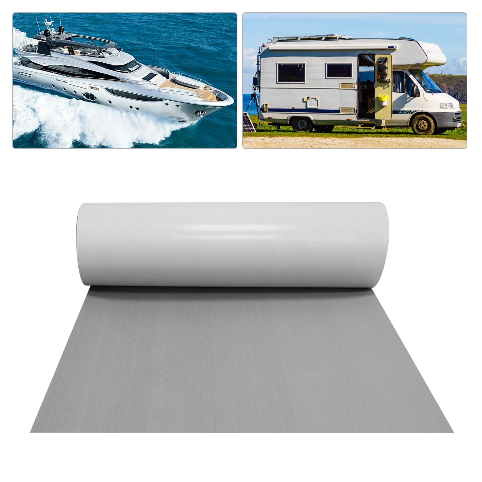 Bodenmatte für Yacht, Eva-Schaum, Boot, Yacht, Bodenteppich, Brücke, Auto, selbstklebend, grau, matt, Bootsbodenbeschichtung, für Boote, Yachten, Wohnmobile, Gartenböden