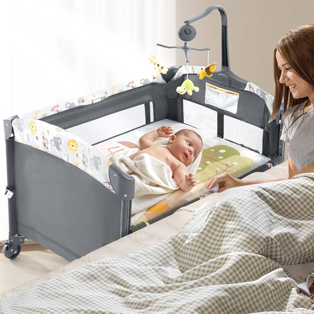 ベビーベッド（BABY BEDSIDE CRIB） Soobaby 5-in-1 Infant Crib, Bedside Sleeper, and Travel Crib