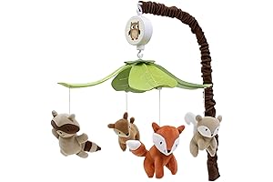 Lambs & Ivy Woodland Tales Multicolor Forest Animals Musical Crib Mobile