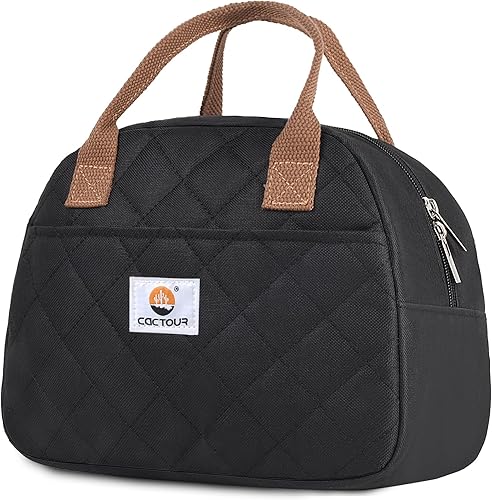 Miniatura 19 de Lonchera para niños y niñas, niños y mujeres, bonita lonchera térmica portátil, pequeña, aislada, reutilizable, bolsa de almuerzo de pana para el