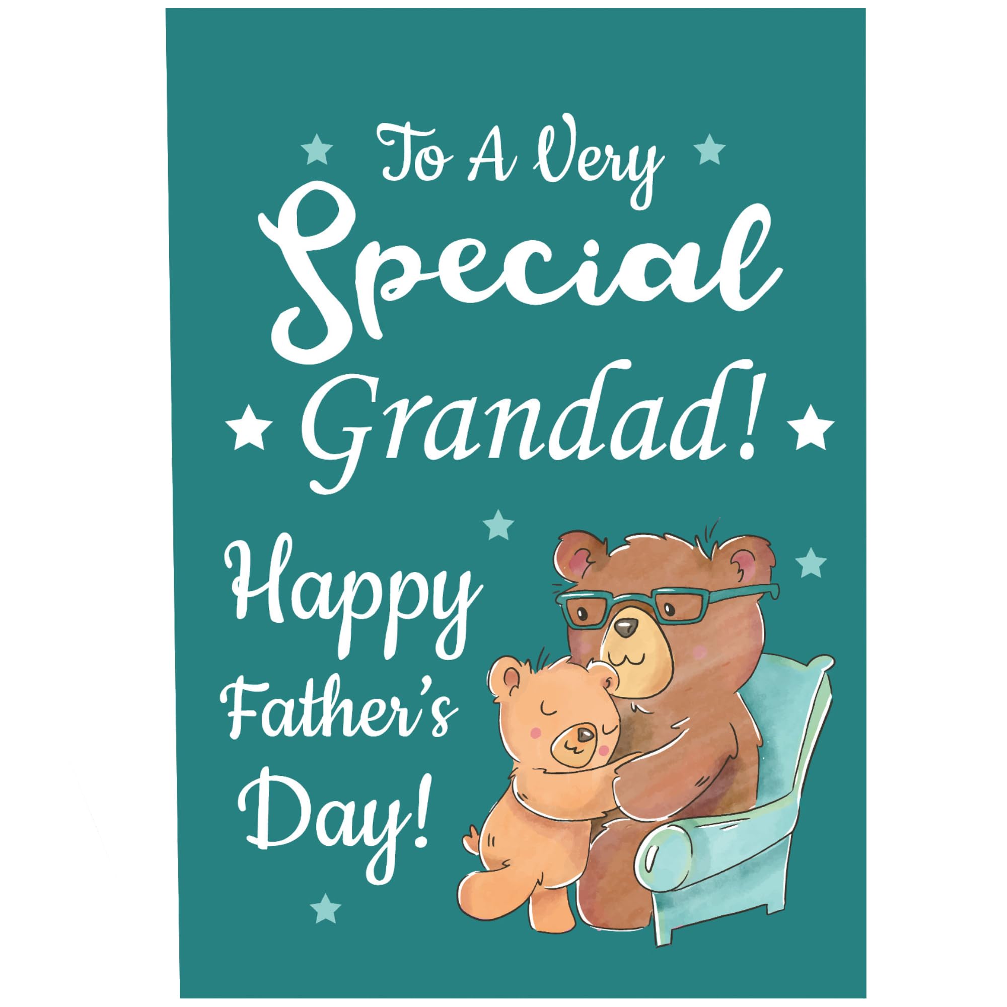 RED OCEAN Special Grandad Card For Fathers Day Novelty Fathers Day Card For Grandad Card For Him