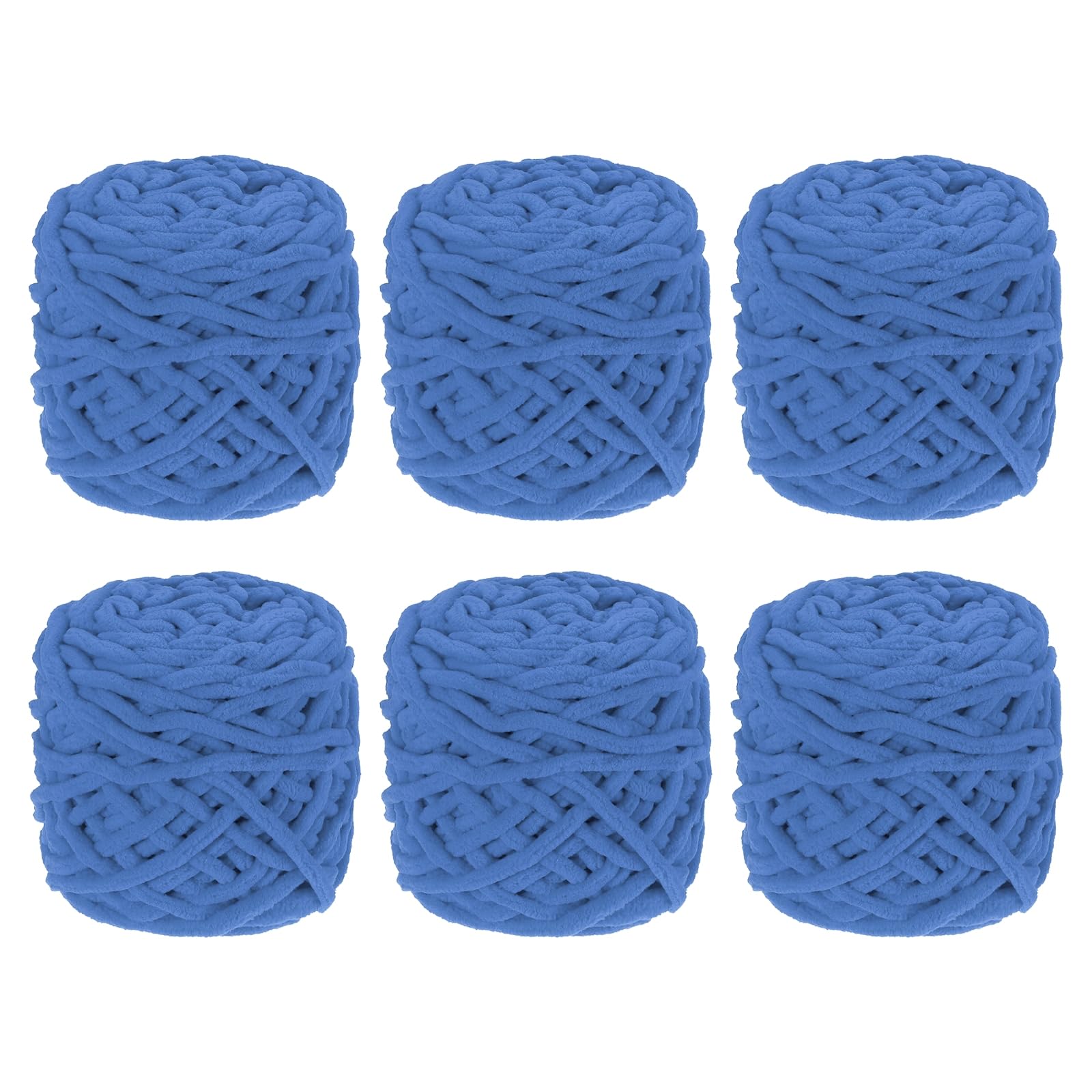 Fil à tricoter velours bleu pour offrir une couverture fait main personnalisée