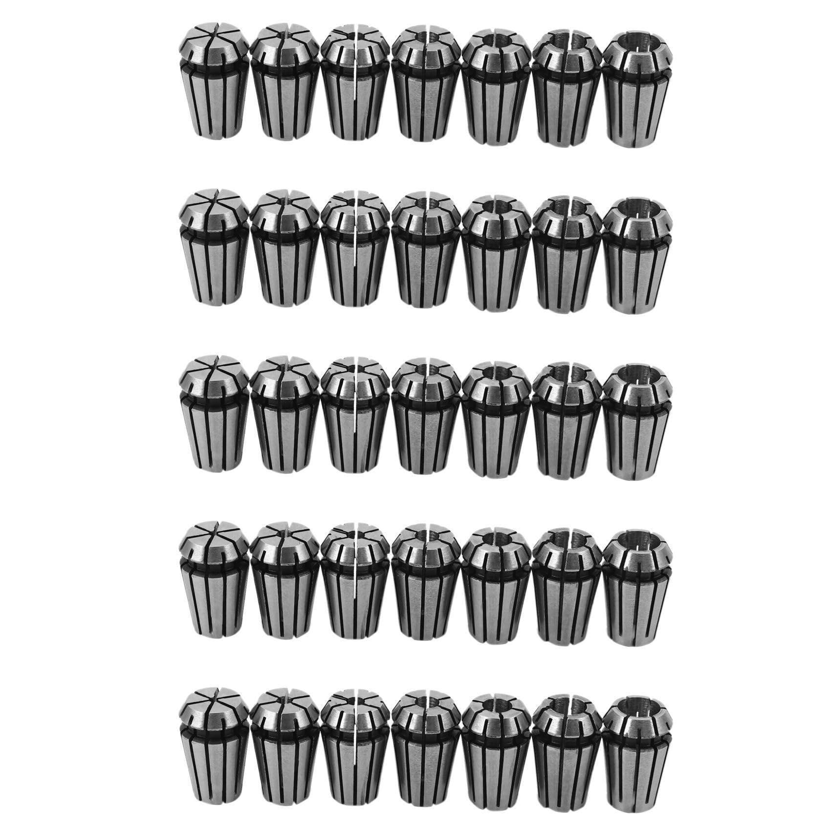 Jnchdghwa Silver Gray 35Pcs 1-7Mm Er11 Spring Collet For Cnc Workholding Engraving & Milling Lathe Tool