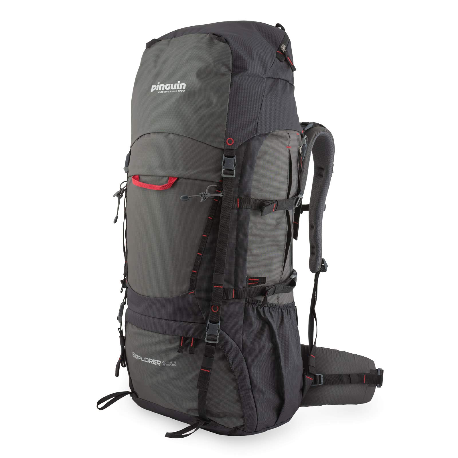 Pinguin Explorer Trekking Hiking Backpack 100 Litres XL Outdoor Height Adjustable Black