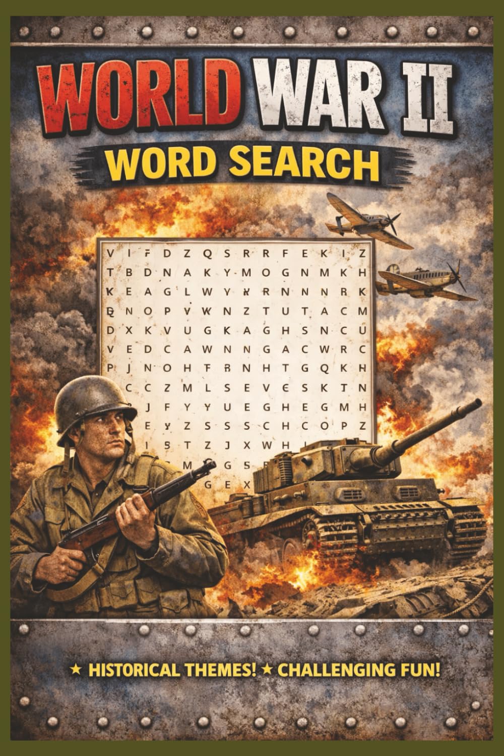 WW2 Word Search Puzzle Book for Adults, Teens and Seniors: Word Searches with easy to read print about WW2 | 6x9 inches, 110 pages | 50+ Puzzles | Gift for vacations, holidays and Free Times