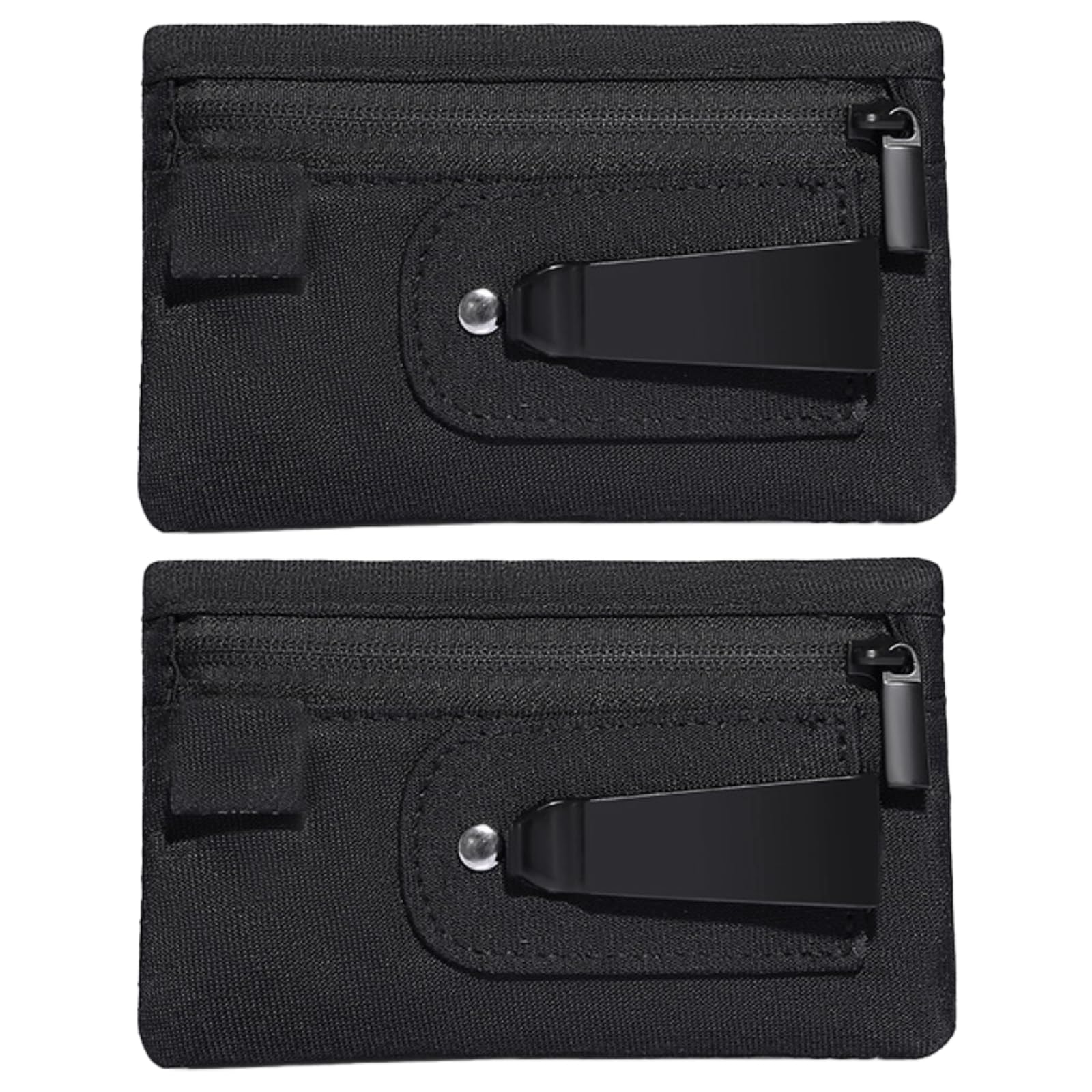 Generisch 2 marsupio da viaggio con clip nascosta, con clip nascosta, con chiusura lampo e scomparti per carte di credito, tasca segreta per viaggi all'aperto