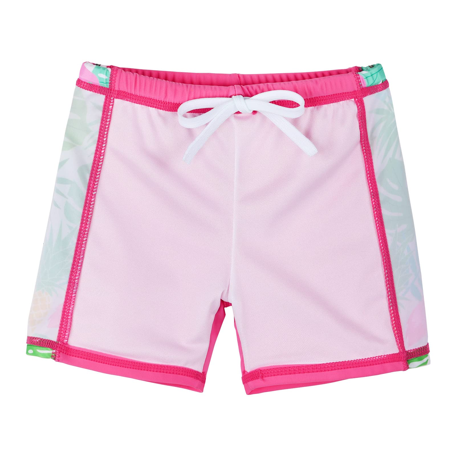 HUAANIUE Filles Enfants Maillot de Bain 2 Pièces Enfants Filles Plage Combinaison de Bain à Manches Courtes 2-12 Ans