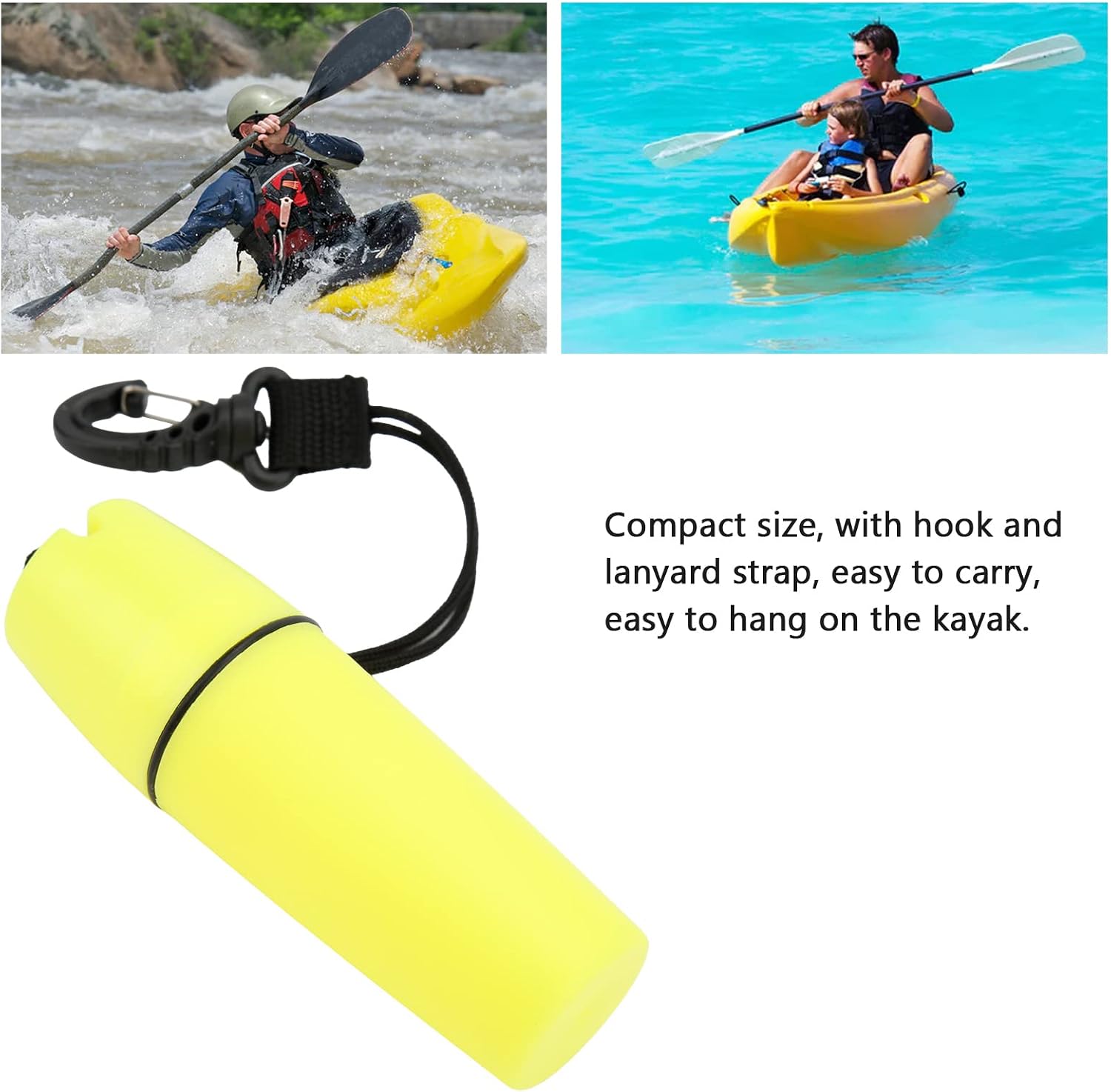 Alomejor Bottle Kayak Container Dry Canister Container Bottle with Hook Rope Kayak Sealed Bottle for Diving