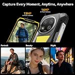 Blackview Rock 2 Pro 5G Rugged Phone Android 16, 15000mAh/33W Dual 400LM Camping Light, 32GB+256GB/2TB Rugged Smartphone Unlocked Gemini AI, 16MP+13MP 6.67" 2.4K 120Hz Glove Mode/NFC