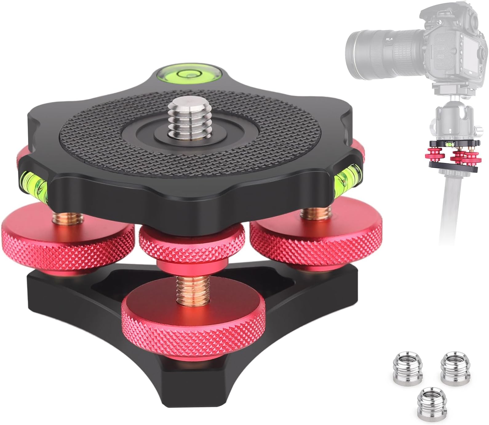 Leveling Base Camera Tripod Head Leveler CNC Lever Stand