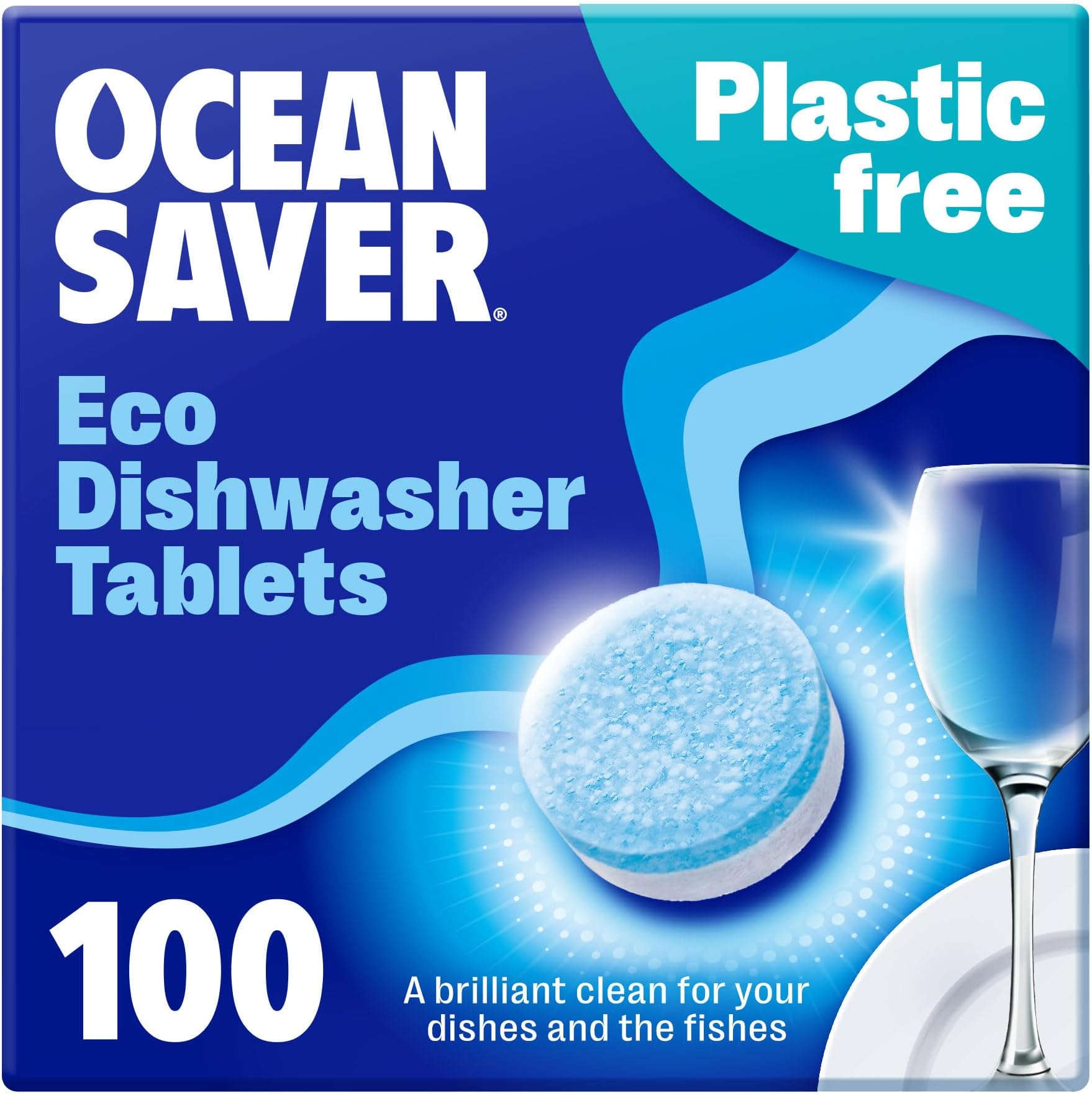 Eco-Friendly Dishwasher Tablets - Pack of 100 | Non-Toxic & Plastic-Free Dish Washing Tablets for Sustainable Cleaning | All in One Plant-Based Dishwasher Salt & Rinse Aid for Tough Stains